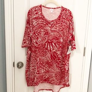 Lularoe red and white Medium Irma! NWT tunic!